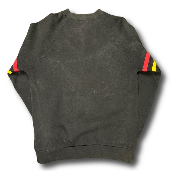 Disney Mickey Mouse 80s Vintage Black Red Yellow Crewneck - Picture 2 of 7